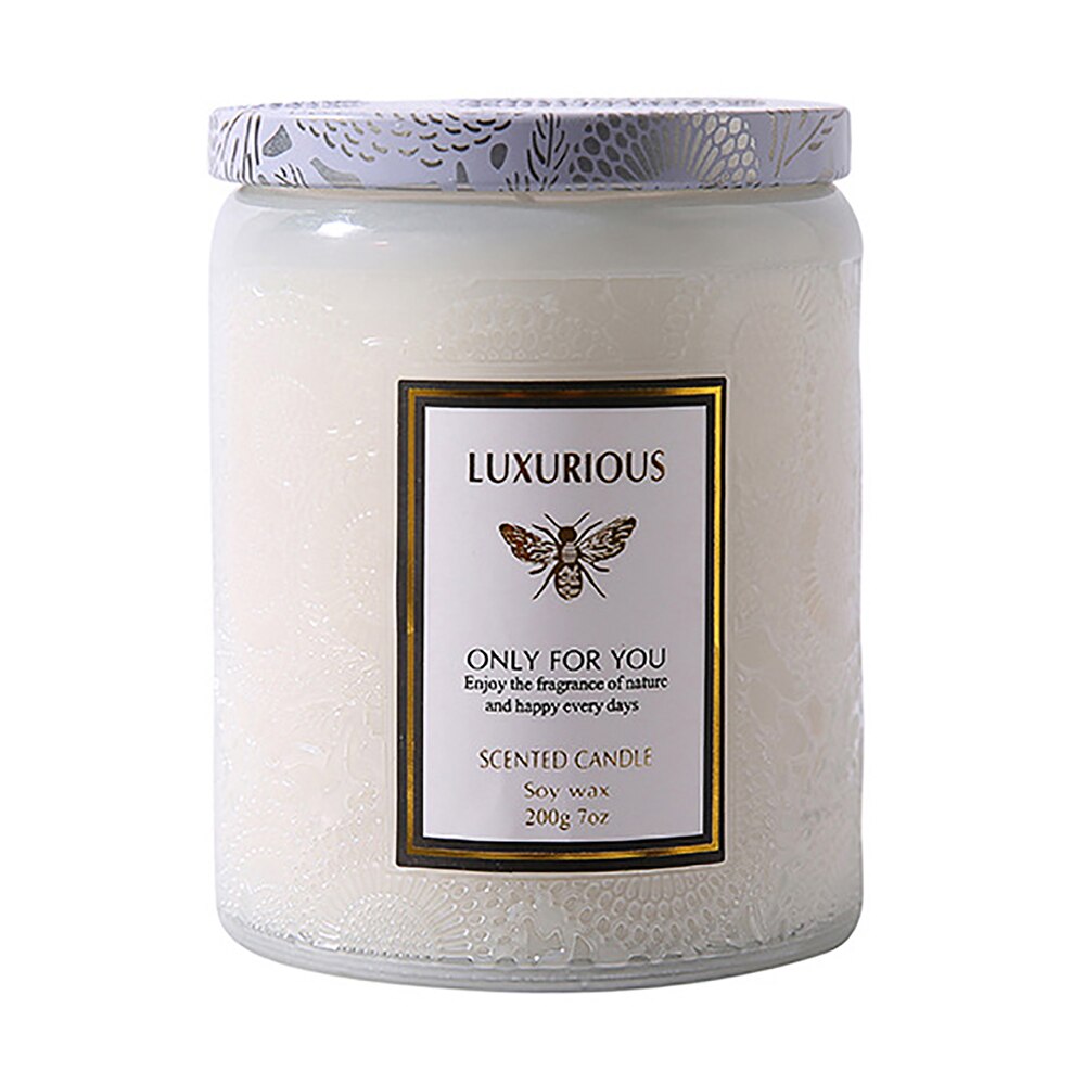 Embossed Glass Scented Candle Holder