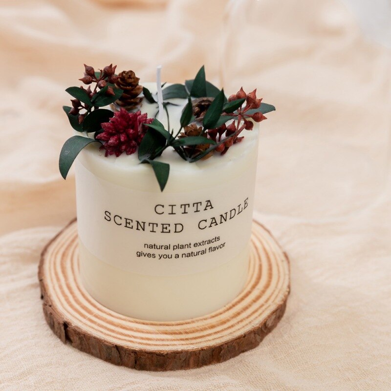 Embossed Glass Scented Candle Holder