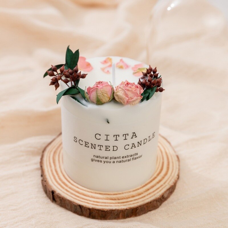 Embossed Glass Scented Candle Holder