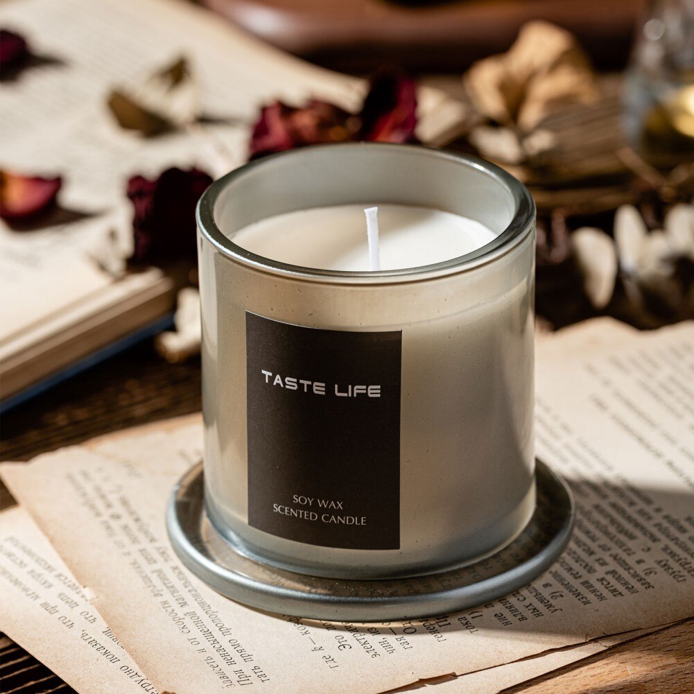 Embossed Glass Scented Candle Holder