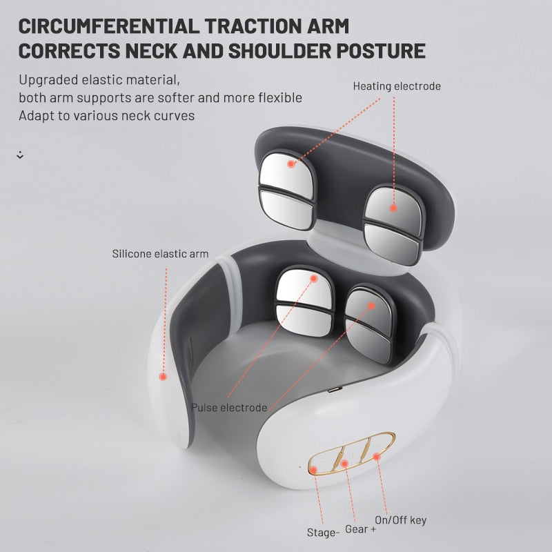 Neck Massage Instrument Electric Rechargeable Heating