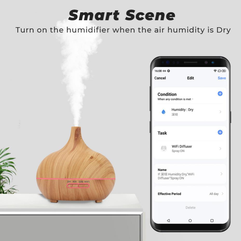 Smart Air Humidifier Essential Oil Diffuser Aromatherapy