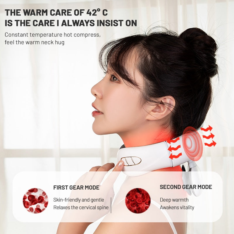 Neck Massage Instrument Electric Rechargeable Heating