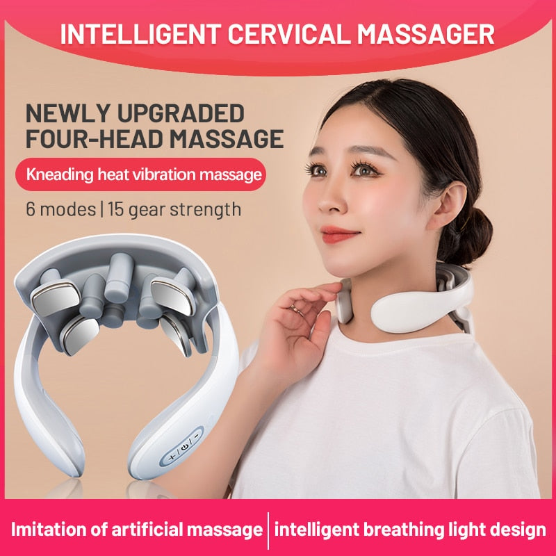 Neck Massage Instrument Electric Rechargeable Heating