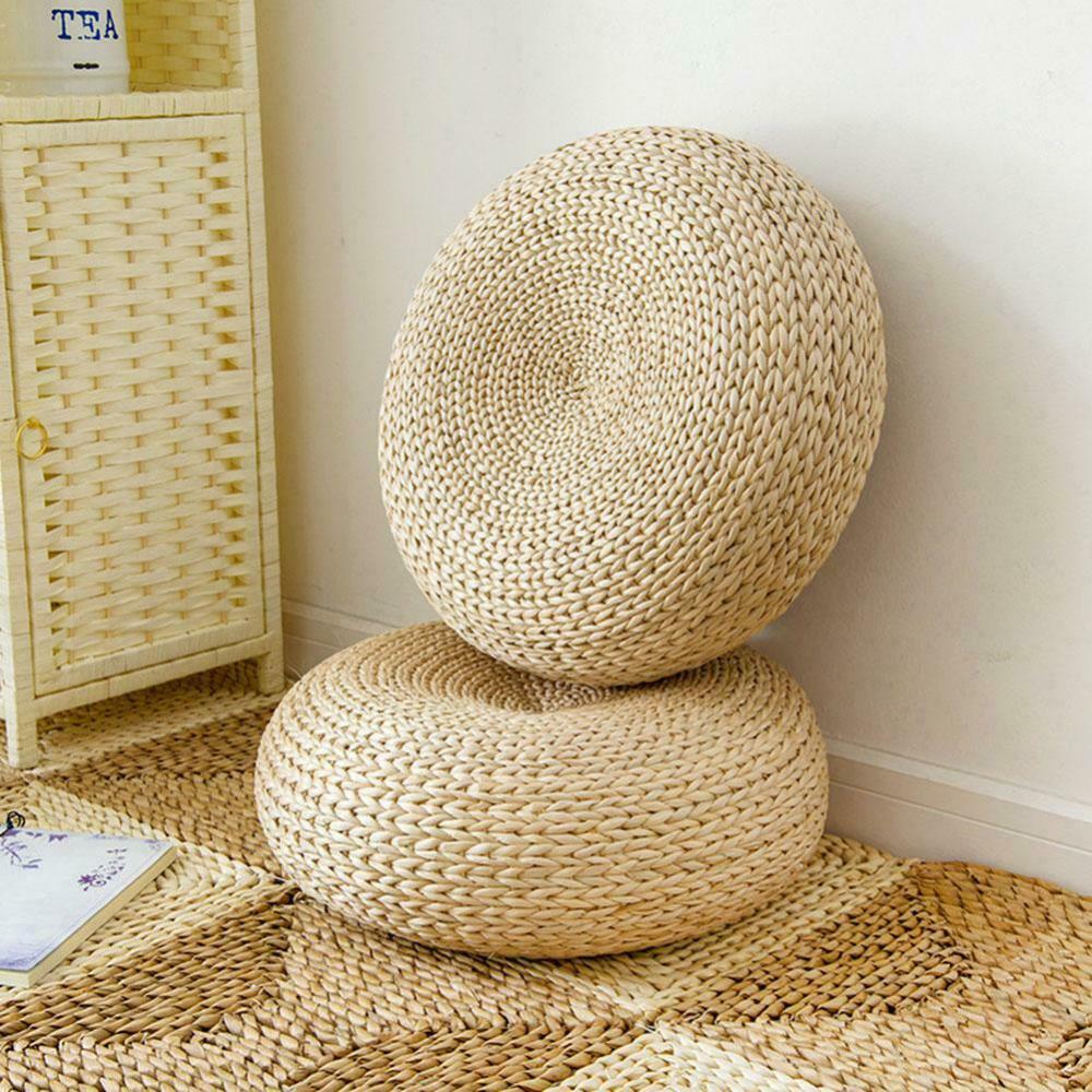 Cushion Handcrafted Knitted Straw Flat Seat
