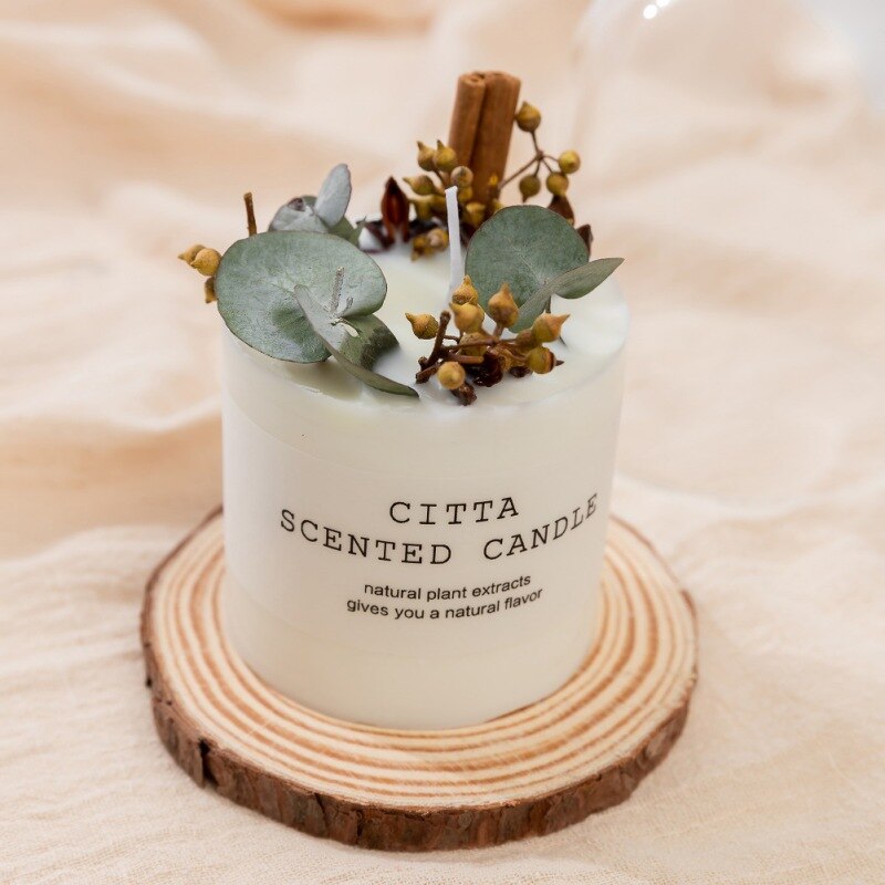 Embossed Glass Scented Candle Holder