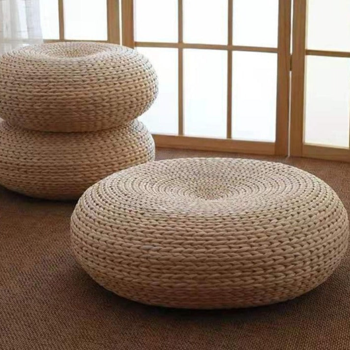 Cushion Handcrafted Knitted Straw Flat Seat