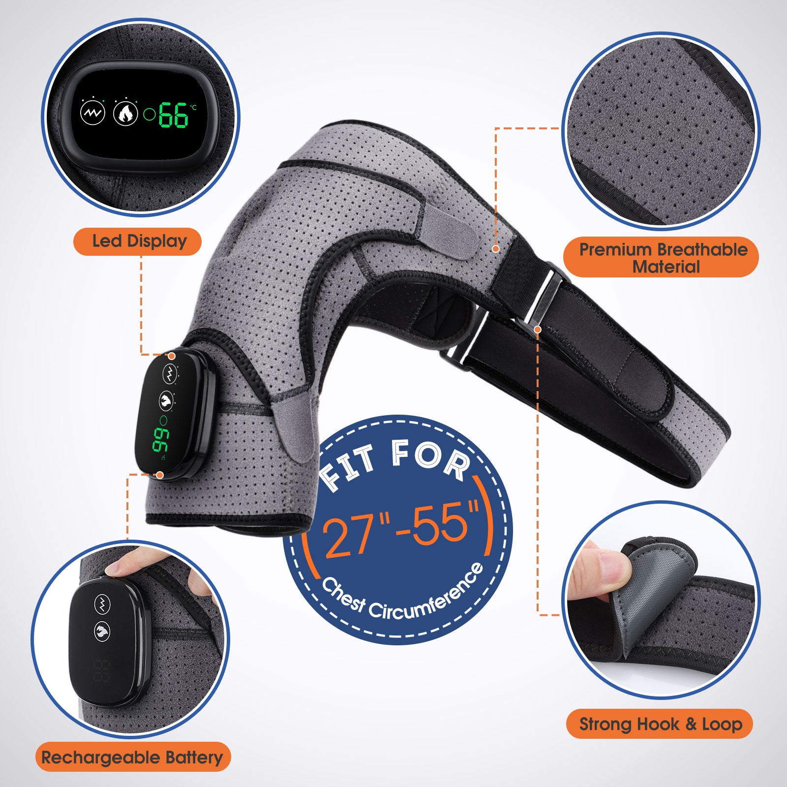 Heating Vibration Shoulder Massage Brace Essentials For Lyfe Heating Vibration Shoulder Massage Brace Essentials For Lyfe