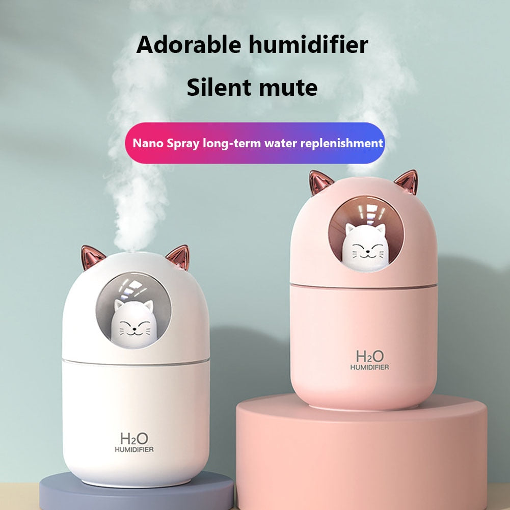 Humidifier Cute Cartoon Cat Home Car Air Purifier Freshener